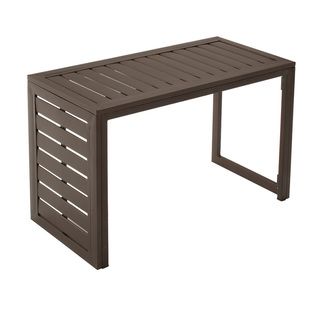 Cosco Smartfold Outdoor Multifunctional C Table (BronzeShape C/RectangularDimensions 28.35 inches high x 17.91 inches wide x 14.05 inches deepMultifunctional with uses as a coffee table, serving table, end table, ottoman, and a bench SMARTFOLD technolog