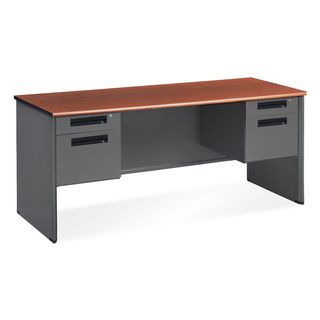 Ofm Executive Panel End Credenza (Cherry/greyMaterials Wood, laminate, metalFinish MapleDimensions 29 inches high x 67 inches wide x 26 inches deepNumber of drawers/compartments Four (4)Model 77266 CHYAssembly required.Please note Orders of 151 poun