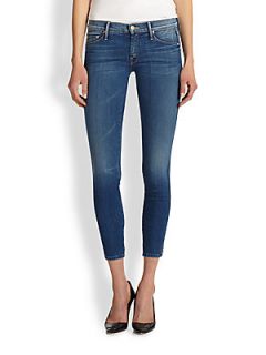 MOTHER The Vamp Cropped Skinny Jeans   Spiked Heels To Tractor Wheels