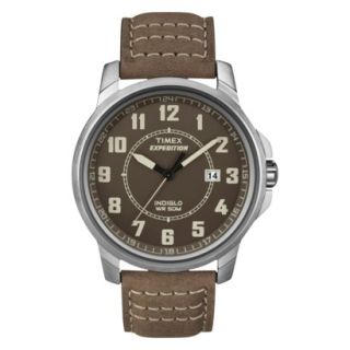 Mens Timex Expedition Leather Watch   Brown