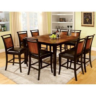 Lommel 9 piece Counter Height Dining Set In Acacia   Black Finish