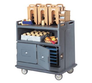 Cambro Beverage Service Cart   Recessed Top, Slate Blue