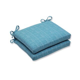 Pillow Perfect Squared Corners Seat Cushion With Bella dura Conran Turquoise Fabric (set Of 2) (Turquoise 100 percent Solution Dyed Bella Dura PolyolefinFill material 100 percent Polyester FiberSuitable for indoor/outdoor use. Collection Bella Dura Conr