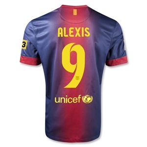 Nike Barcelona 12/13 ALEXIS Home Soccer Jersey