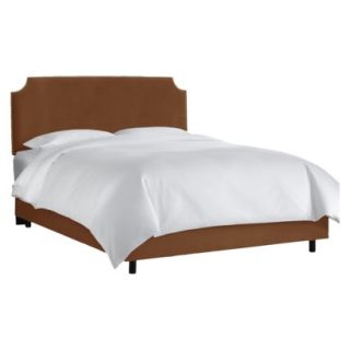 Skyline King Bed Lombard Nail Button Notched Bed   Premier Chocolate