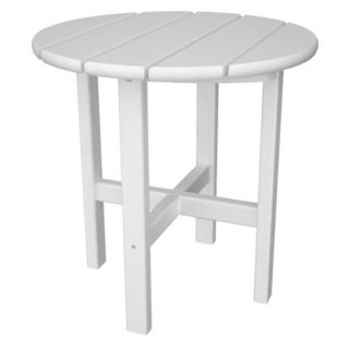 Trex Outdoor Furniture Recycled Plastic Cape Cod Round 18 in. Side Table