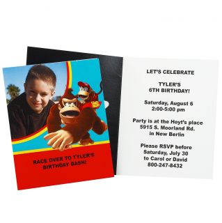 Donkey Kong Personalized Invitations