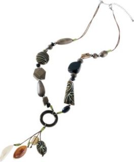 Oceana Trading Green Bead And Shell Necklace
