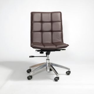 Matrix Gates Mid Back Leather Office Chair with Swivel OC GATES Color Dark B