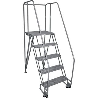Cotterman TiltNRoll Straddle Ladder w/CAL OSHA Rail Kit   6 Step
