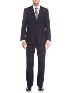Solid Wool Modern Fit Suit, Navy
