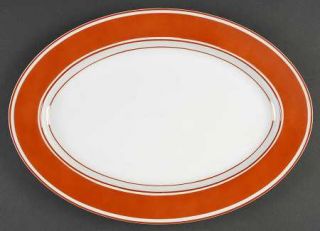 Fitz & Floyd Rondelet Terra Cotta 14 Oval Serving Platter, Fine China Dinnerwar