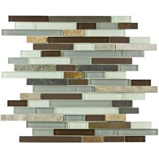 Somertile Reflections Piano Tundra Glass/stone Mosaic Tile (pack Of 10)
