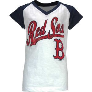 Boston Red Sox 5th & Ocean MLB Girls Foil Raglan T Shirt