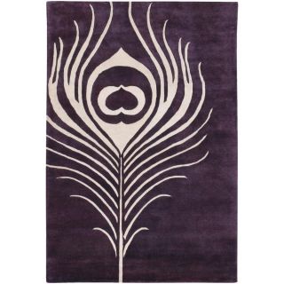 Thomaspaul Purple Feather Hand tufted New Zealand Wool Rug (3 X 5)