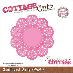 Cottagecutz Die 4x4 scalloped Doily Made Easy