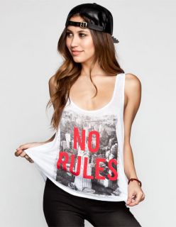 No Rules Womens Tank White In Sizes Medium, X Small, Large, X Large,