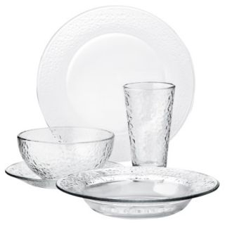 Libbey Frosted Glass 20 Piece Dinnerware Set