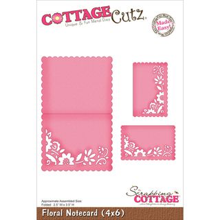 Cottagecutz Die 4x6 floral Notecard Made Easy