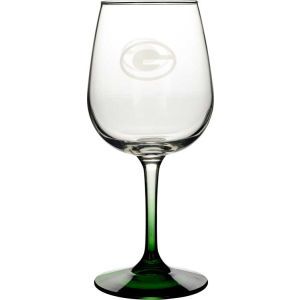 Green Bay Packers Boelter Brands Satin Etch Wine Glass