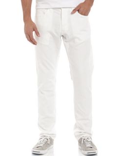 Linen Blend 5 Pocket Pants, White