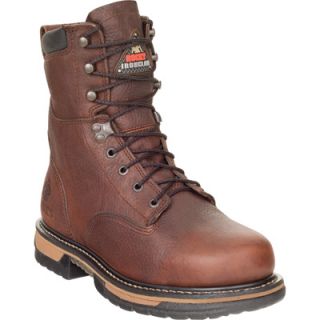 Rocky IronClad 8in. Waterproof Work Boot   Brown, Size 12 Wide, Model# 5693