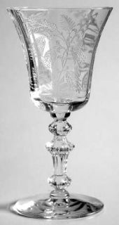 Tiffin Franciscan Fuchsia (Etched) Wine Glass   Stem #15083, Etched