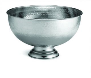 Tablecraft Round Punch Bowl, 14 qt, Stainless Steel
