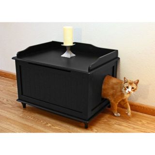 Designer Catbox Litter Box Enclosure Black   DCB B