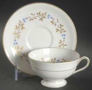 Franconia   Krautheim Noblesse Footed Cup & Saucer Set, Fine China Dinnerware  