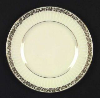Flintridge Paisley Gold Salad Plate, Fine China Dinnerware   Gold Leaves & Scrol
