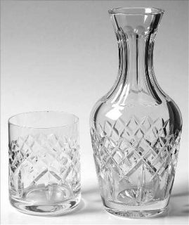 Waterford Glenmede 2 Piece Nite Set (Carafe and Tumbler)   Clear, Cross Hatch &