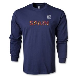 Euro 2012   FIFA Confederations Cup 2013 Spain LS T Shirt (Navy)