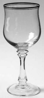 American Stemware Princeton Clear Platinum Trim Water Goblet   Clear, Platinum T