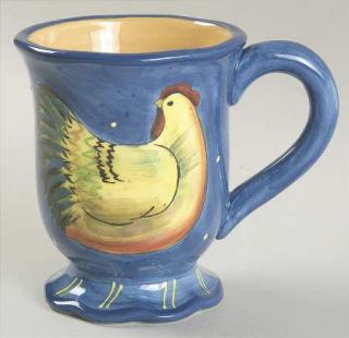 Country Collage Mug, Fine China Dinnerware   Multicolor Rooster & Decor