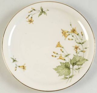 Franconia   Krautheim Maybelle Luncheon Plate, Fine China Dinnerware   Yellow Fl