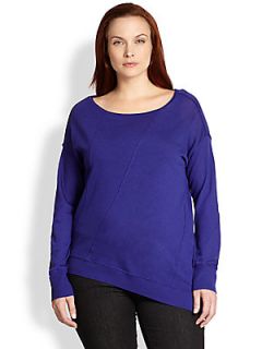 Eileen Fisher, Sizes 14 24 Boatneck Top   Blue Violet