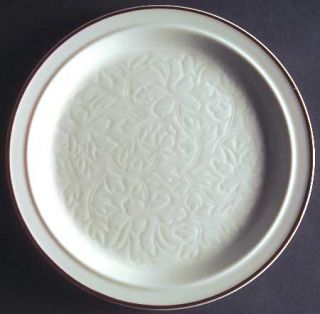 Royal Doulton Ting Brown Salad Plate, Fine China Dinnerware   Embossed Flowers O