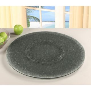Chintaly 24 in. Sandwich Glass Lazy Susan   Gray Multicolor   LAZY SUSAN 24SG