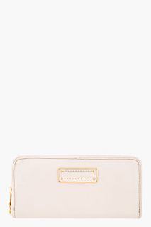 Marc By Marc Jacobs Pale Taupe Leather Too Hot To Handle Zip Wallet