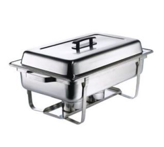 Browne Foodservice Full Size Stainless Chafer w/ Built In Cover Holder
