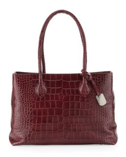 Martha Medium Satchel Bag, Burgundy