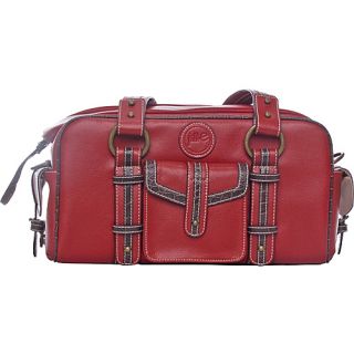 Jill E Small Leather Upscale Camera Bag   Red