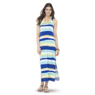 AMBAR Womens Maxi Dress   Blue Stripe L