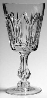 Tiffin Franciscan 17711 7 Water Goblet   17711, Cut Fans & Ovals, No Trim