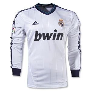 adidas Real Madrid 12/13 LS Home Soccer Jersey
