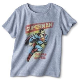 Superman Infant Toddler Boys Short Sleeve Tee   Vintage Blue 4T