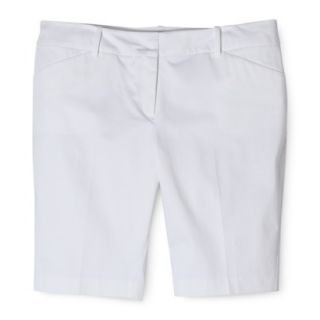 Mossimo Womens Plus Size 11 Bermuda Shorts   White 18W