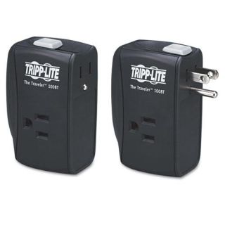 Tripp Lite Travel 2 outlet Surge Suppressor (BlackFail safe thermal fusing protects against fire and other damage in the event of an extreme surge or extended overload conditionDiagnostic LED clearly indicates power problems before equipment is at riskCoa