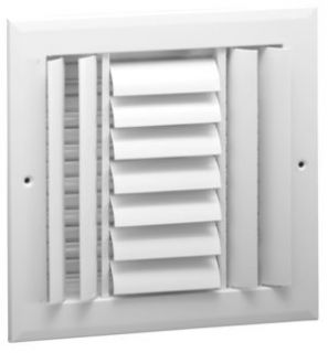 Hart Cooley A613MS 14x8 W HVAC Register, 14 W x 8 H, ThreeWay Aluminum for Sidewall/Ceiling White (026810)